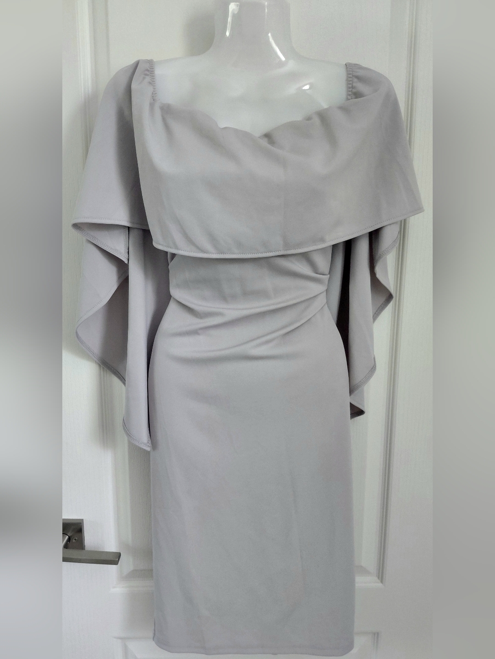 Light Gray Off-Shoulder Dress